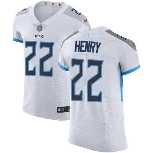 Nike Titans #22 Derrick Henry White Men's Stitched NFL Vapor Untouchable Elite Jersey